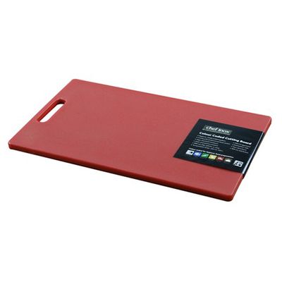 CUTTING BOARD RED 530X325X20MM 1/1, CI