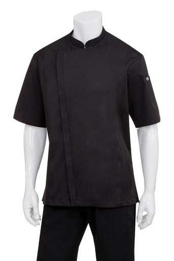 CHEF JACKET BLACK TUNIC S/SL-XS-CANNES