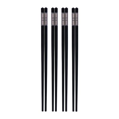 CHOPSTICKS ALLOY SILVER TRIM SET 4, AVANTI