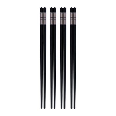 CHOPSTICKS ALLOY SILVER TRIM SET 4, AVANTI