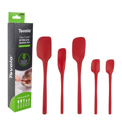 SPATULA SET5 SILICONE CAYENNE, TOVOLO