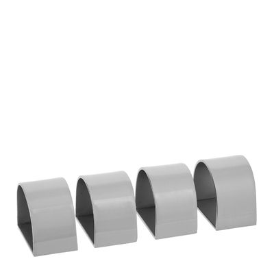 NAPKIN RINGS SILVER SET-4, SORRENTO