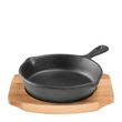 SKILLET ROUND WITH TRAY 10CM, CAST IRON PYROLUX