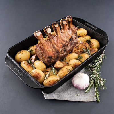 ROASTER RECT 38X23 CAST IRON PYROLUX