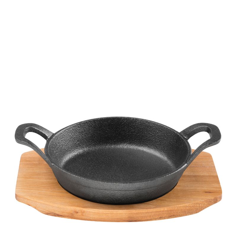 GRATIN ROUND W/TRAY C/IRON 12CM, PYROLUX