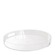 CLEAR ACRYLIC TRAY ROUND W/HANDLES 38X4CM