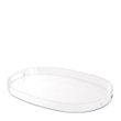 CLEAR ACRYLIC TRAY OVAL W/HANDLES 43X29X3.5CM