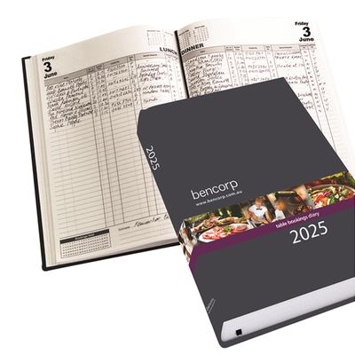 RESTAURANT TABLE BOOKINGS DIARY 2025