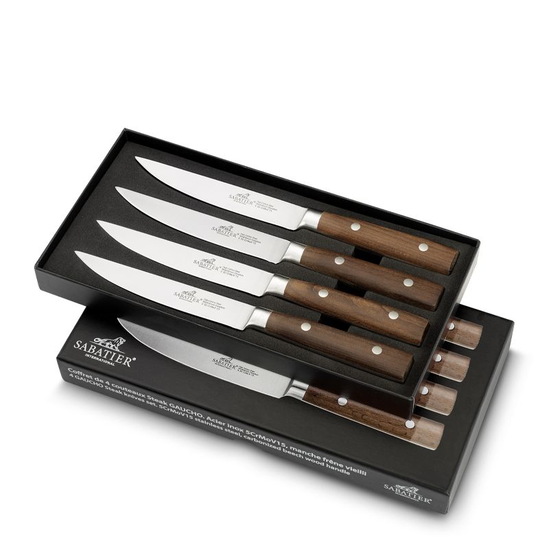 KNIFE SET 4PCE STEAK GAUCHO SABATIER AGE