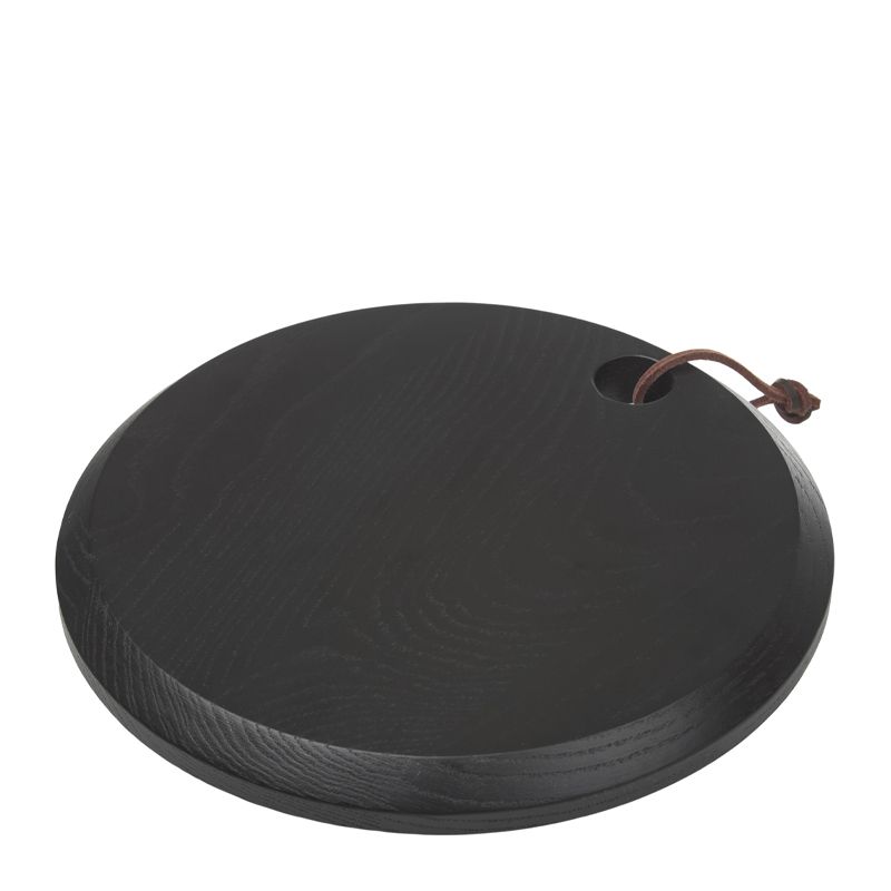 PLATTER ROUND BLK ASHWOOD 24CM D&W