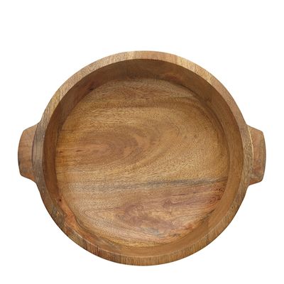 SERVING BOWL W/HNDLS WOODEN 34CM, DRIFT