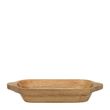 BOWL OVAL W/HNDLS WOODEN 37CM, DRIFT