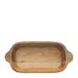 BOWL OVAL W/HNDLS WOODEN 37CM, DRIFT