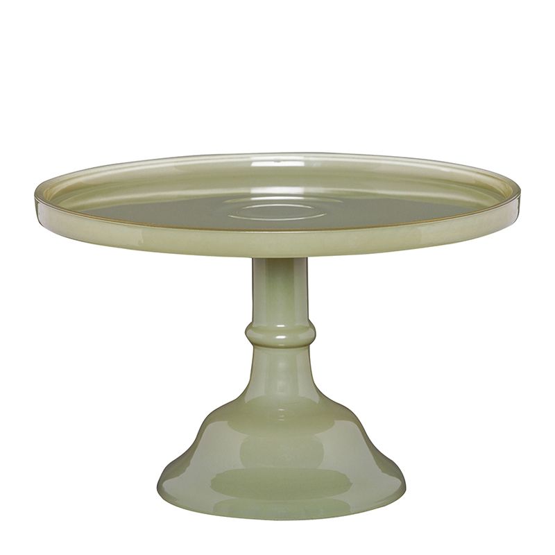 CAKE STAND SAGE 25X15.5CM, TORTE