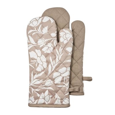 OVEN MITT 2PK JASMINE NUDE