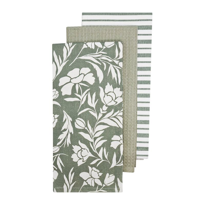 TEA-TOWEL 3PK MULTI, JASMINE FOREST