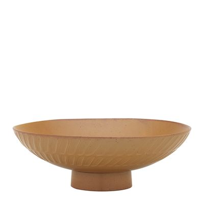 BOWL SERVING FOOTED CEDAR 30CM, PORTSEA