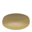 BOWL FOOTED OVAL OCHRE 20X12CM, PORTSEA