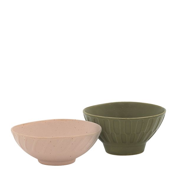 DIP BOWLS SET-2 BLUSH/KELP 9/10CM, PORTSEA