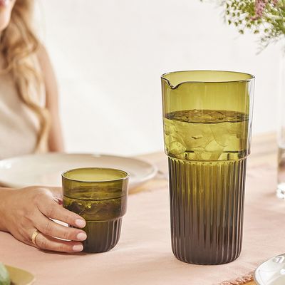 TUMBLER OLIVE GREEN 260ML SET-4, CALLISTO