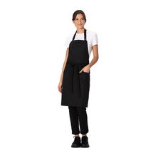 APRON BIB CANVAS BLACK, LOCKHARTE