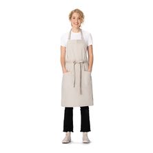 APRON BIB CANVAS  ECRU, LOCKHARTE