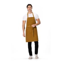 APRON BIB MUSTARD CANVAS, LOCKHARTE