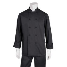 CHEF JACKET BLACK L/SLEEVE-XL-DARLING