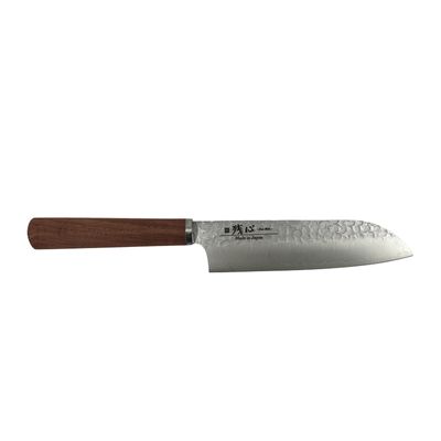 KNIFE SANTOKU 16.5CM WALNUT HNDL, ZANSHI