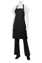 APRON BIB W/POCKET BLACK P/COTTON