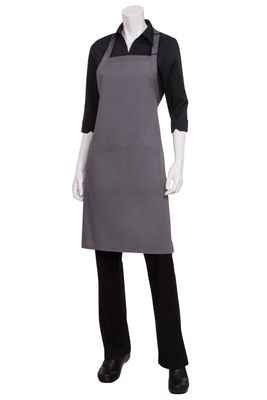 APRON BIB W/POCKET P/COTTON