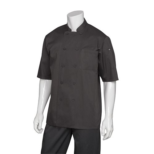 CHEF JACKET BLK S/SL COOLVENT-L-MONTREAL