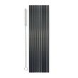 STRAWS S/STEEL BLACK 10PK 215X65MM