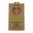 STRAWS S/STEEL COPPER 10PK 215X65MM