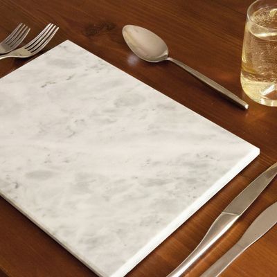 PLATTER RECTANGLE WHITE MARBLE 20X30CM