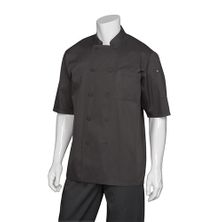 CHEF JACKET BLK S/SL COOLVENT-M-MONTREAL