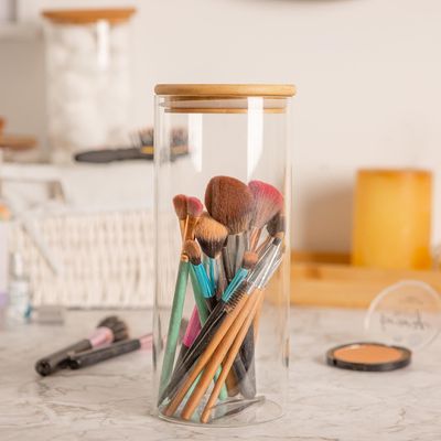 STORAGE JAR W/WOODEN LID 1.5LT, ARGON