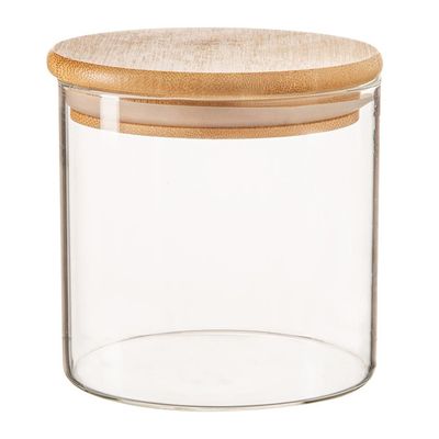 STORAGE JAR W/WOODEN LID 550ML, ARGON