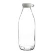 MILK BOTTLE W/SILICONE LID 1LT, ARGON