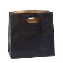 BAG T/AWAY BLK DIECUT HNDL 28X28X15, 500CTN