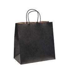 BAG TAKEAWAY BLK TWIST 28X28X15, 1PCE