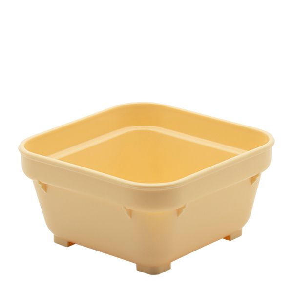 SQUARE BOWL 100MM YELLOW PP (19)