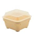 SQUARE BOWL 100MM YELLOW PP (19)