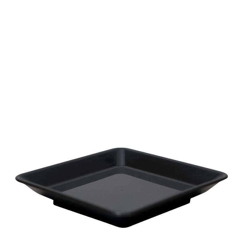 BREAD/BUTTER PLATE 140 x 140mm BLACK PP (23)