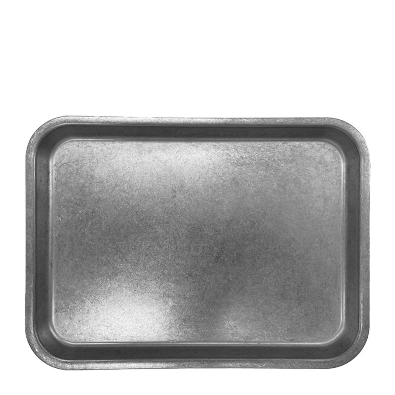 TRAY RECT METAL 22X16CM, FIRED