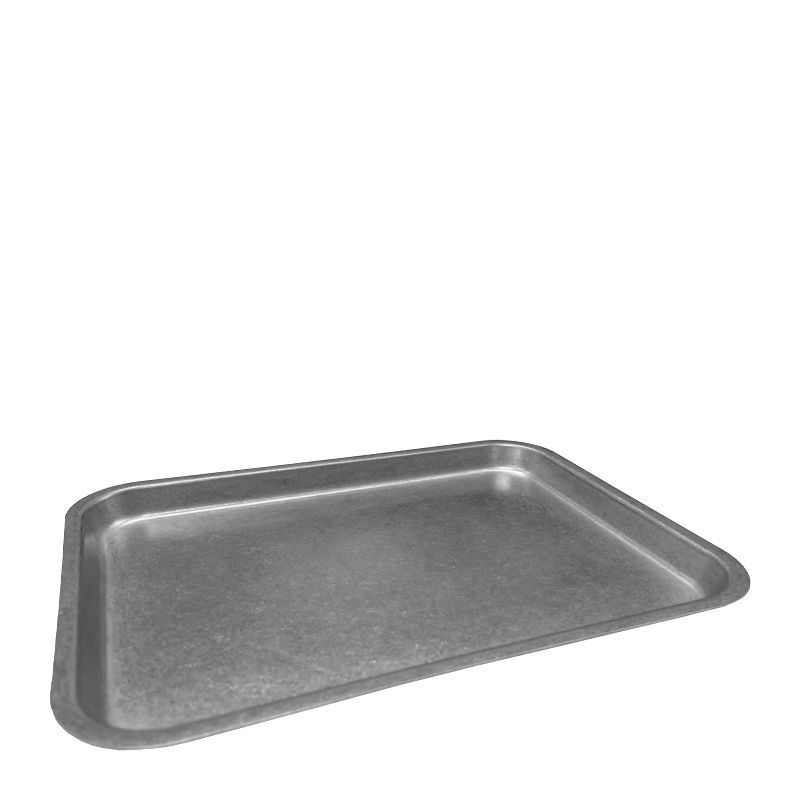 TRAY RECT METAL 22X16CM, FIRED