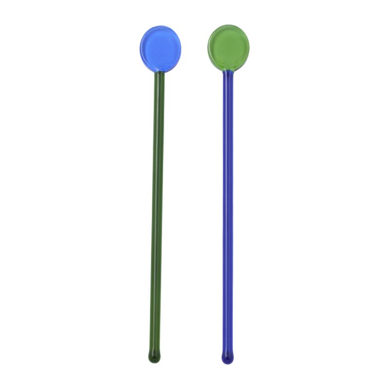 GLASS STIRRERS SET-2 17.5X3CM MULTI FIESTA