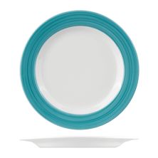 PLATE W/RIM AQUA 230MM, AFC STUDIO