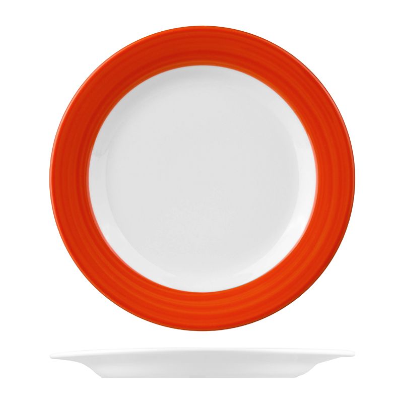 PLATE ROUND RED 230MM WIDE RIM AFC STOCK STUDIO