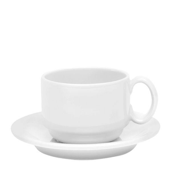 CUP & SAUCER WHT 242ML, AFC FLINDERS